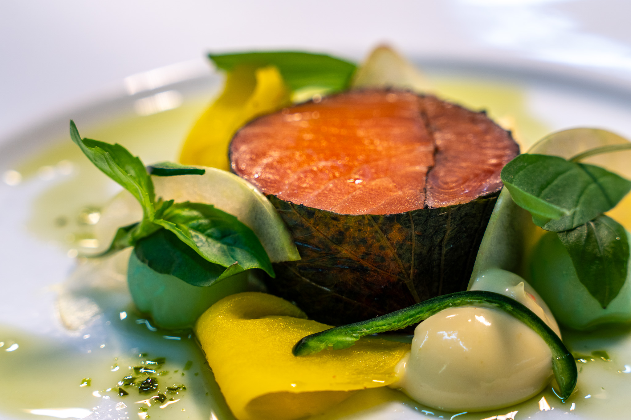 Bio-LAchs im Shiso Blatt