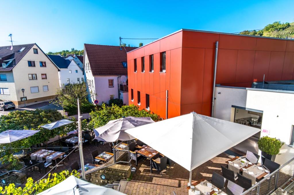 Sommerterrasse von oben
