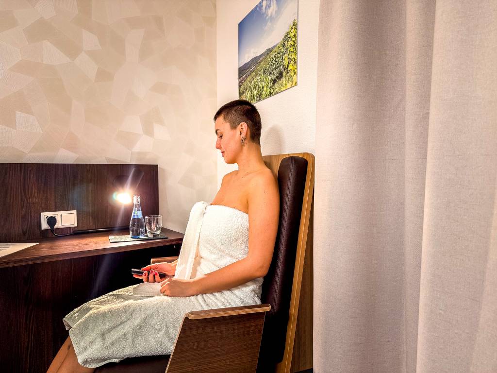 Infrarotbaden im Zimmer